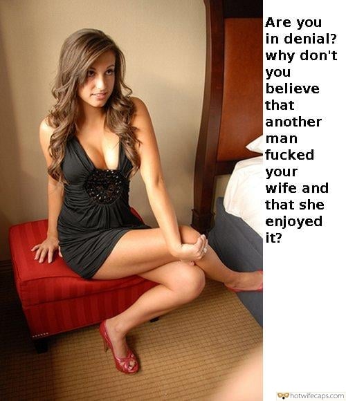 Sexy Memes Hotwife Caption №2462 hottie poses in black dress with legs crossed photo picture