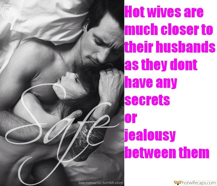 Sexy Memes Challenges and Rules  hotwife caption: Hot wives are much closer to their husbands as they dont have any secrets or jealousy between them Nude Cheating Wife Hugging Her Lover in Bed