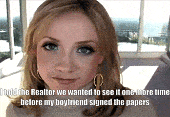 Sexy Memes Gifs hotwife caption: Itold the Realtor we wanted to see it one more time before my boylriend signed the papers Check Out My Curves in Sexy Outfit