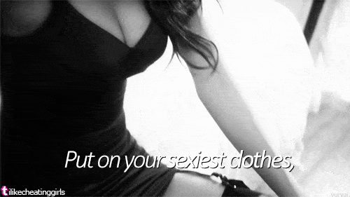Sexy Memes Gifs Challenges and Rules hotwife caption: Put on your sexiest clothes, tilikecheatinggirls Perfectly Shaped Body Packed in Black Dress