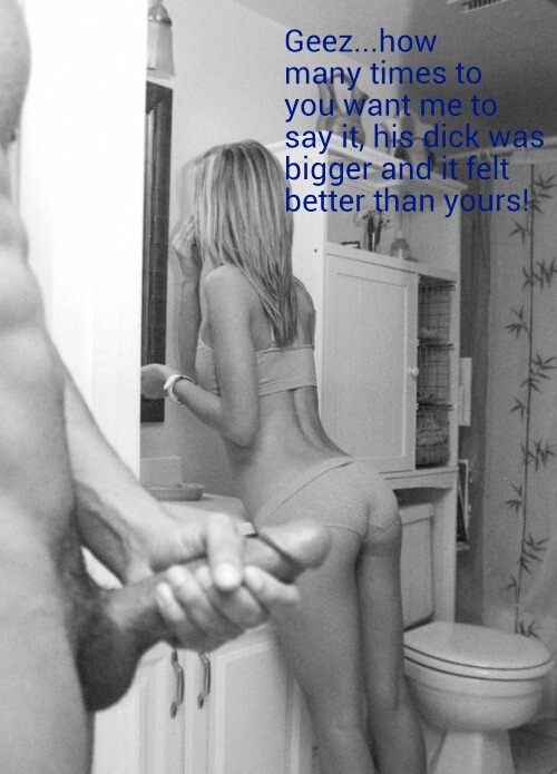 wife masturbating dirty talk bigger dick  hotwife caption Dont you think I am all made up for your small cock? 