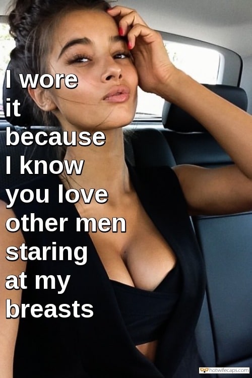 Sexy Memes Hotwife Caption №13209 Big tits of HOTWIFE for other men to drool