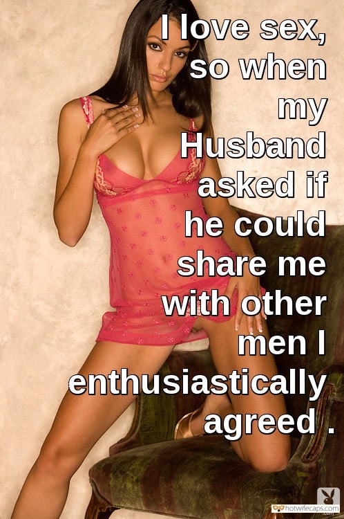 Dirty Talk, No Panties Hotwife Caption â„–13288: In nature of beautiful wives  is to be shared with many men