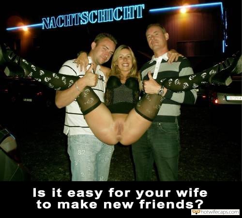 500px x 450px - Flashing, Friends, Public, Threesome Hotwife Caption â„–13387: Access granted  - nympho wife lost her panties in club