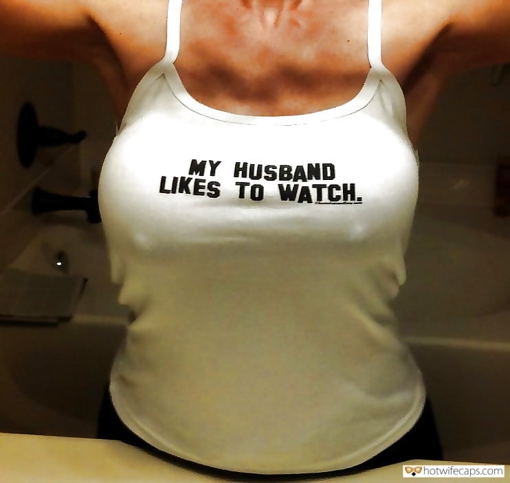 Sexy Memes Hotwife Caption â„–13571: Naughty tank top nipple pokies