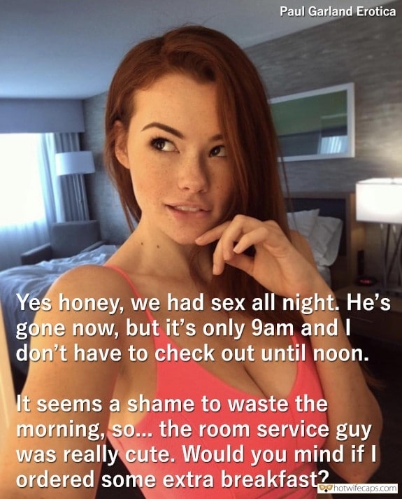 Redhead Cuckold Porn Captions - Dirty Talk, Sexy Memes Hotwife Caption â„–14082: redhead fiancee was naughty  on honey moon