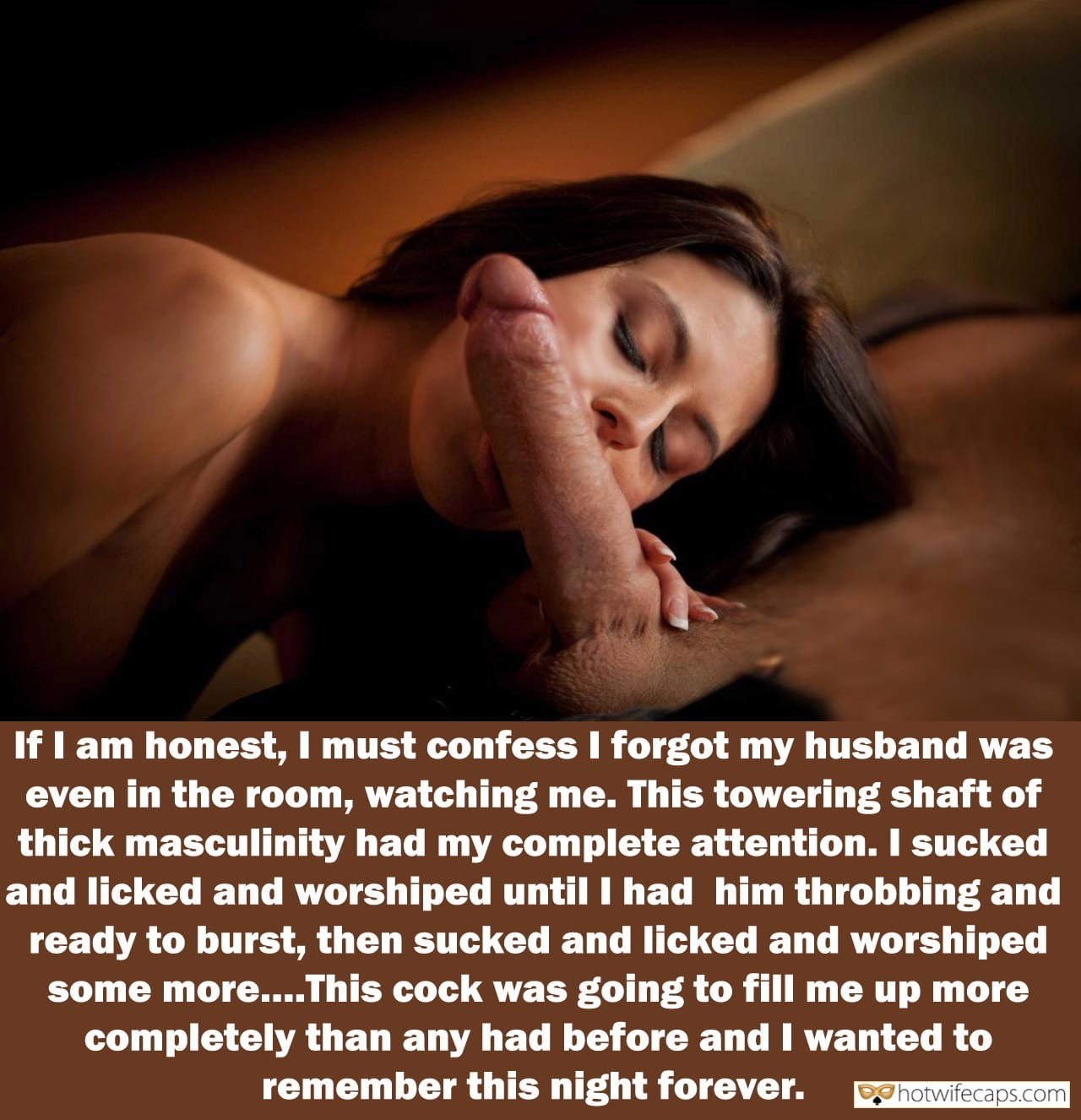 Bigger Cock, Blowjob, Wife Sharing Hotwife Caption №13595 Hotwifes confession about first sharing experience