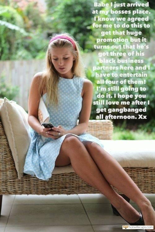 Wife Gangbang Cuckold Captions - BBC, Boss, Group Sex, Sexy Memes Hotwife Caption â„–14700: plans are changed  - your wife is going to be forced to BBC gangbang