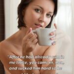 Nude Wife With a Coffee Morning Chat With Cuckold Hubby