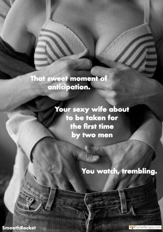 Sexy Memes, Threesome, Wife Sharing Hotwife Caption â„–243933: taken by two  men