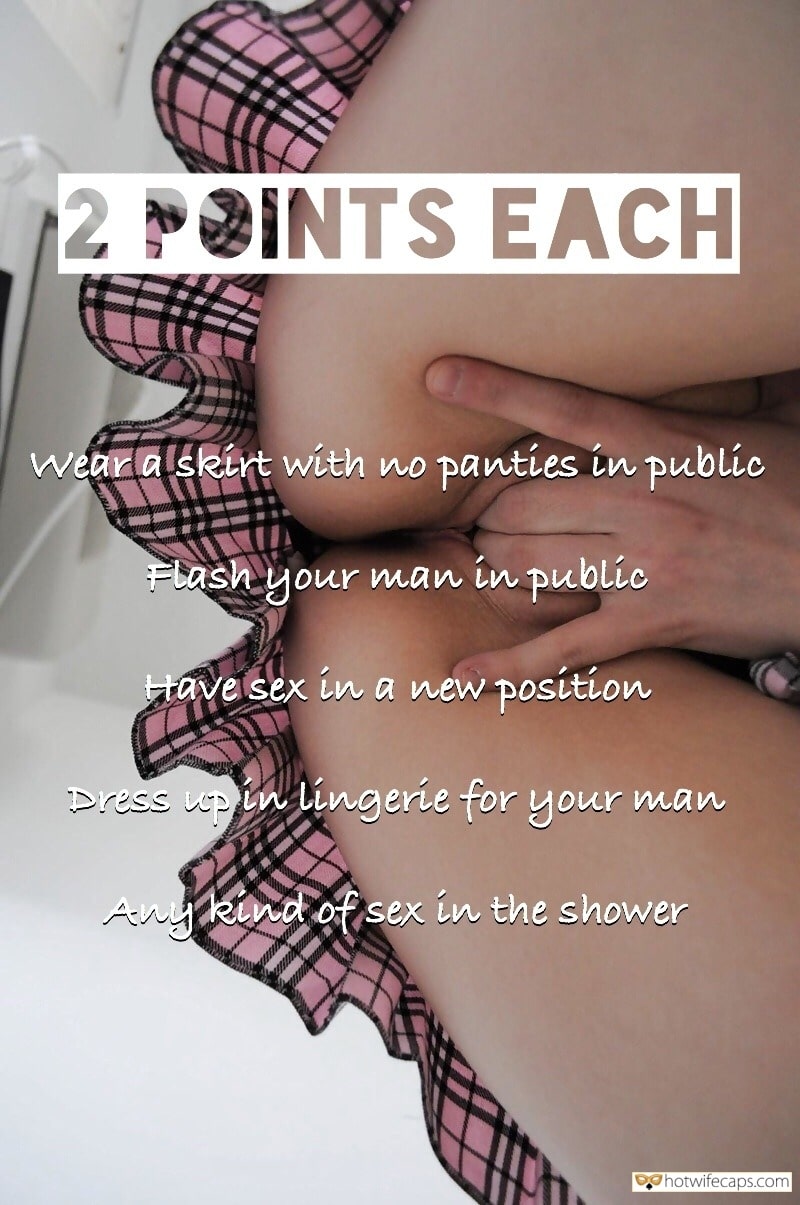 Challenges and Rules, Masturbation, No Panties Hotwife Caption №290784 Another level of slutty state