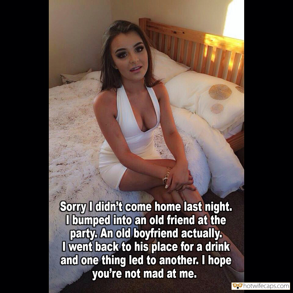 Cheating, Ex Boyfriend, Sexy Memes Hotwife Caption â„–725064: I hope you're  not mad at me