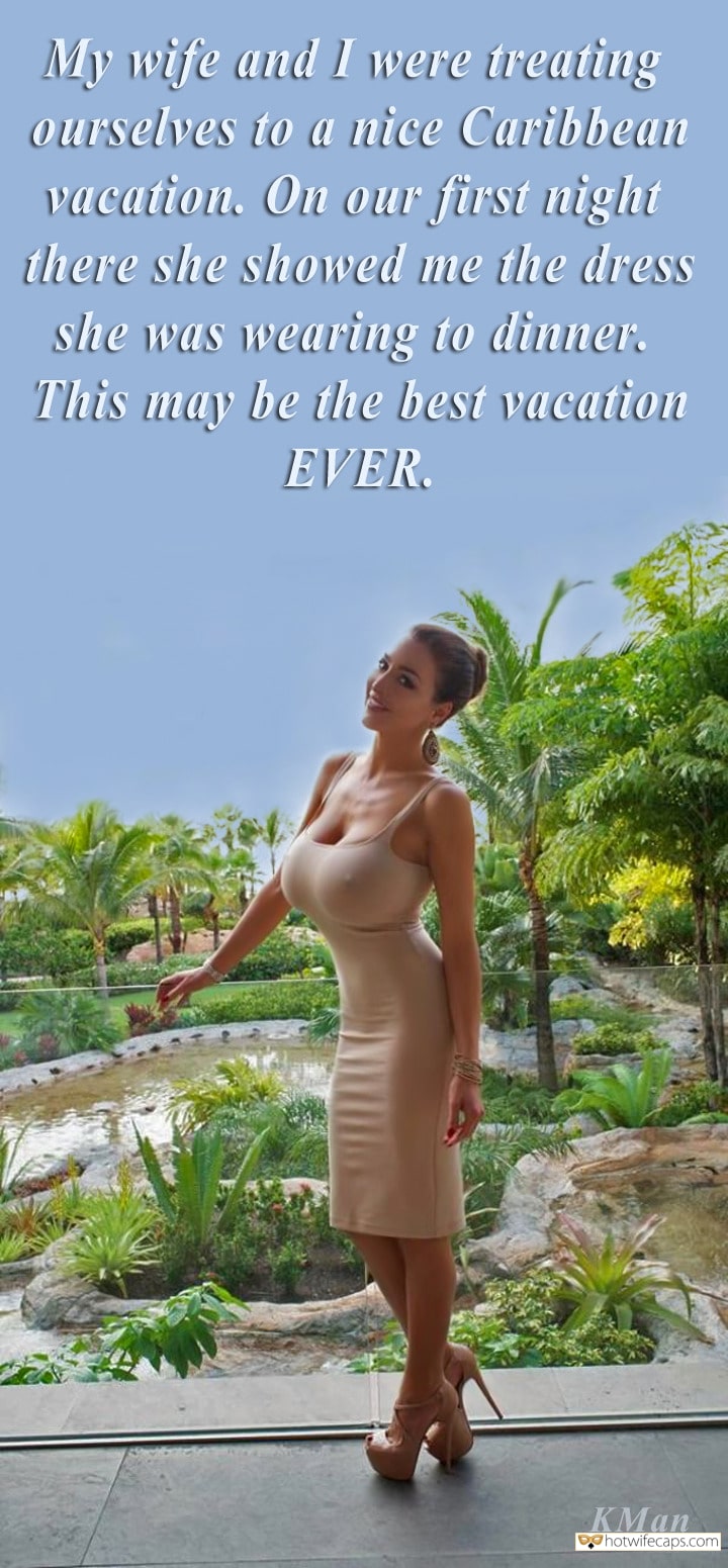 Sexy Memes, Vacation Hotwife Caption №560221 Now thats some vacation outfit image