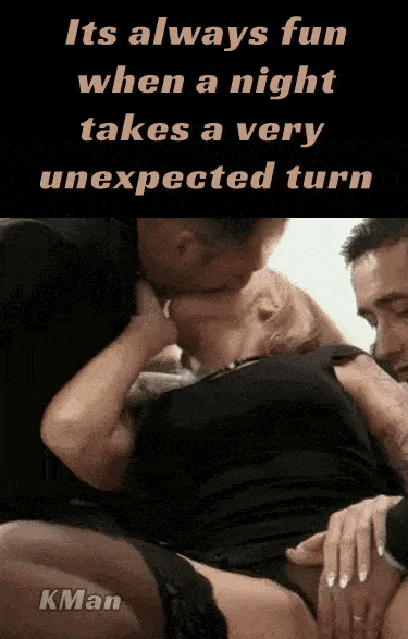 My Favorite hotwife caption: Its always fun night takes a very when a unexpected turn KMan Two Man Taking on Bitch Wife