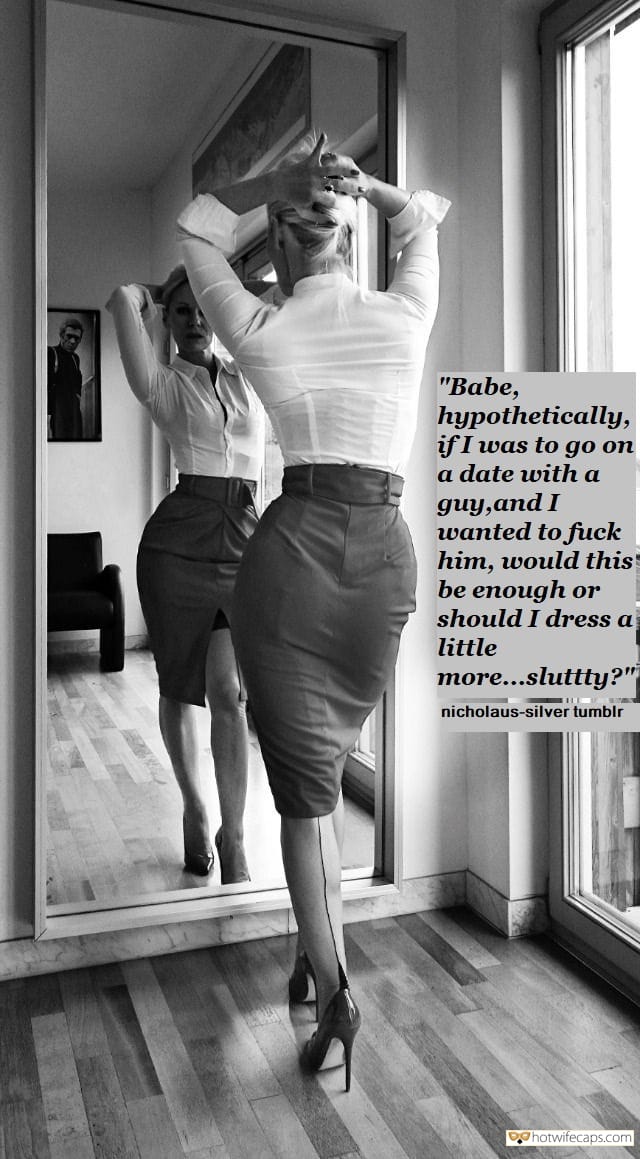 Getting Ready Hotwife Caption №561086 Wife wear slutty outfit for unknown image pic