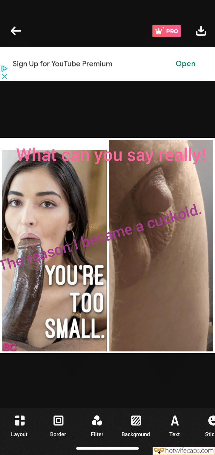 BBC, Bigger Cock, Femdom, Humiliation Hotwife Caption №562062 my tiny peepee next to my wife bull picture