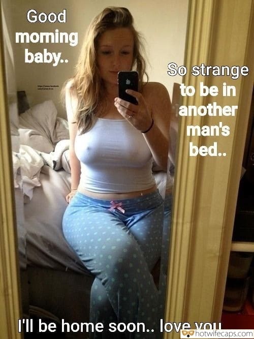 Bull, Bully, Cheating, Cuckold Cleanup, Sexy Memes, Wife Sharing Hotwife  Caption â„–563539: plump blonde with excited nipples