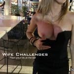 Nasty Blonde Undresses in a Public Place