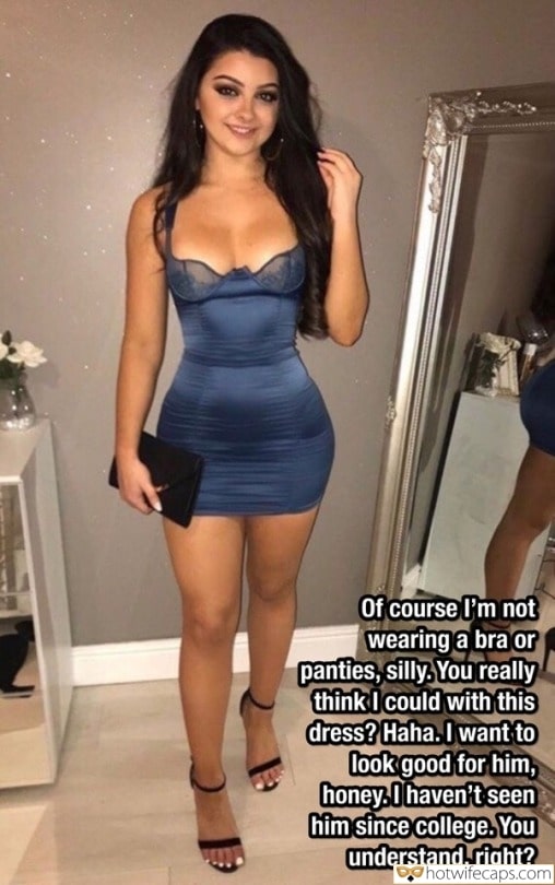 Bottomless, Cheating, Cuckold Cleanup, Ex Boyfriend, No Panties, Sexy Memes Hotwife Caption №564226 sexy outfit for a young wifey