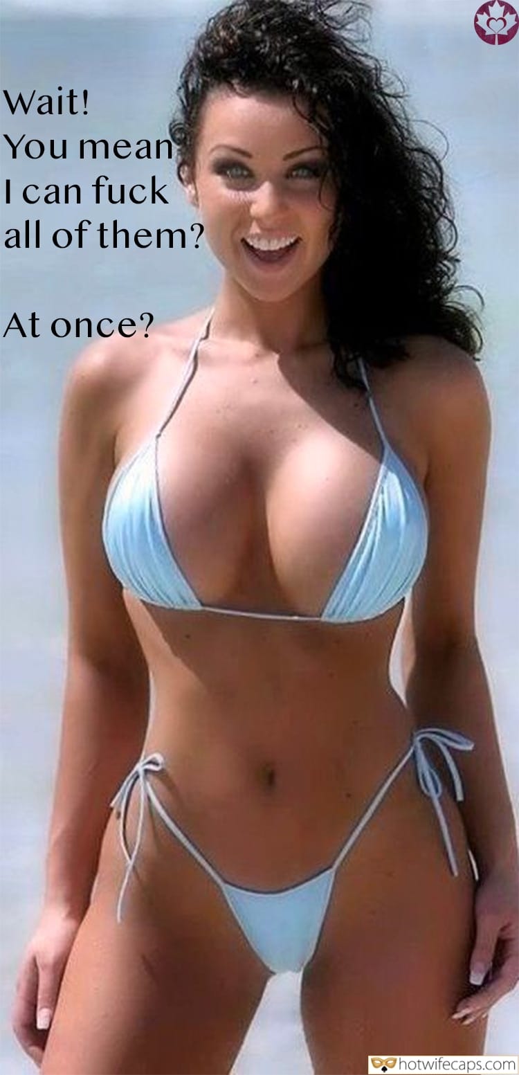 Getting Ready, Group Sex, Sexy Memes, Threesome, Vacation Hotwife Caption  â„–564933: attractive brunette with big tits