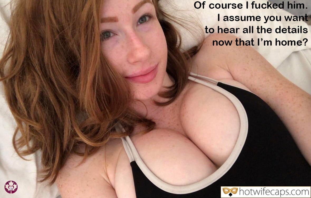 Bull, Bully, Cheating, Sexy Memes, Wife Sharing Hotwife Caption â„–565326:  redhead cutie with big boobs