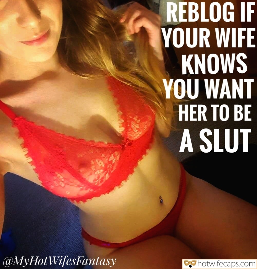 Cum Slut, Flashing, Sexy Memes Hotwife Caption №565609 beautiful little wife in red underwear