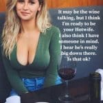 Young Hot Wife in a Green Sweater