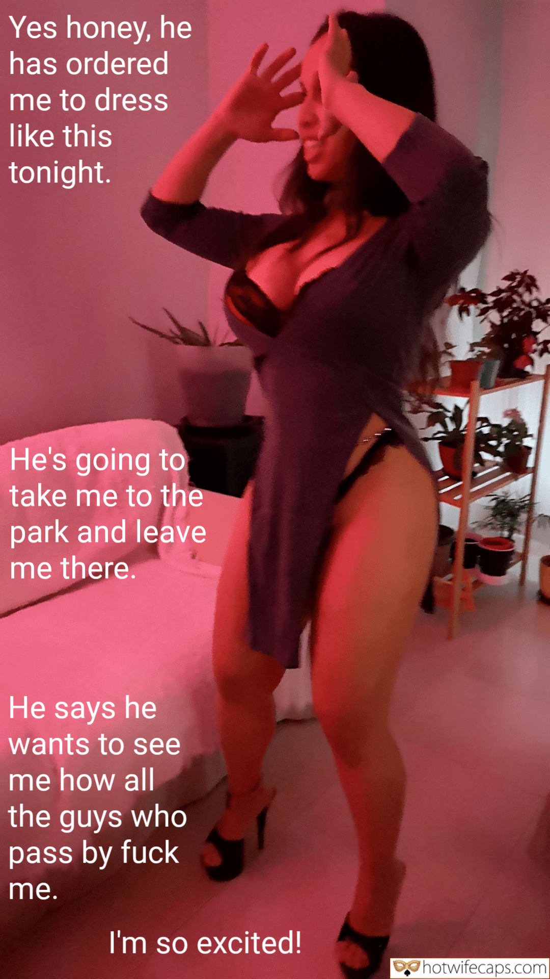 Bull, Challenges and Rules, Cheating, Cum Slut, Dogging, Getting Ready, Group Sex, Humiliation, Public, Wife Sharing Hotwife Caption №568674 Latina slutwife Tina Biwing pic