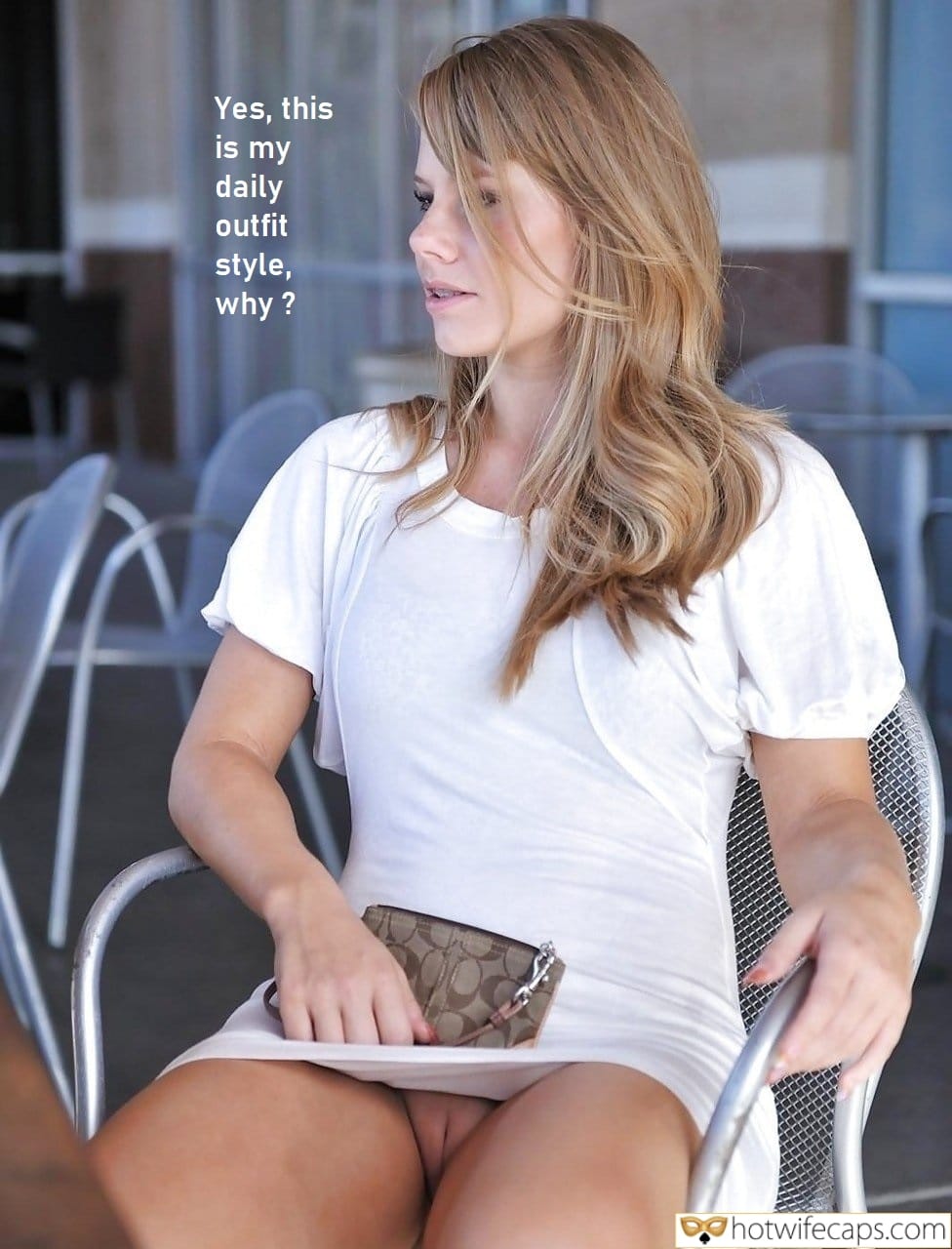 Flashing, Humiliation, No Panties, Public Hotwife Caption №568912 Innocent teen thinks there is nothing bad about going out without panties image