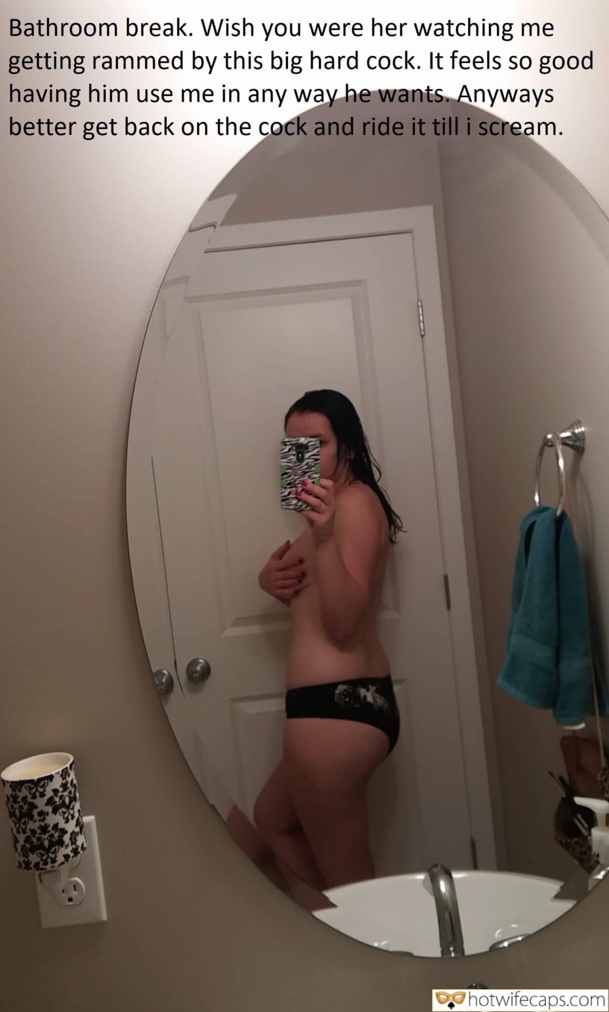 Wife Sharing Texts Submitted by Users 🔥 Friends Flashing Dirty Talk Cuckold Stories Cuckold Cleanup Cheating hotwife caption: Bathroom break. Wish you were her watching me getting rammed by this big hard cock. It feels so good having him use me in any way he wants. Anyways better get back on the cock and ride it till i...
