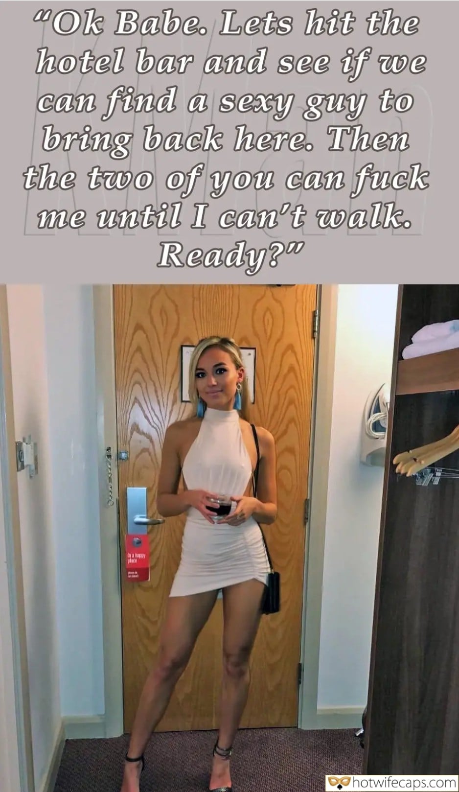 Wife Sharing Threesome Texts Submitted by Users 🔥 Sexy Memes No Panties Group Sex Cheating hotwife caption: “Ok Babe. I just wanna know, what hole you are going to be in, since I will be facing forwards waiting for you to decide if I get to suck a dick” Blondie Is Ready for a Good Hotel Wife-Sharing