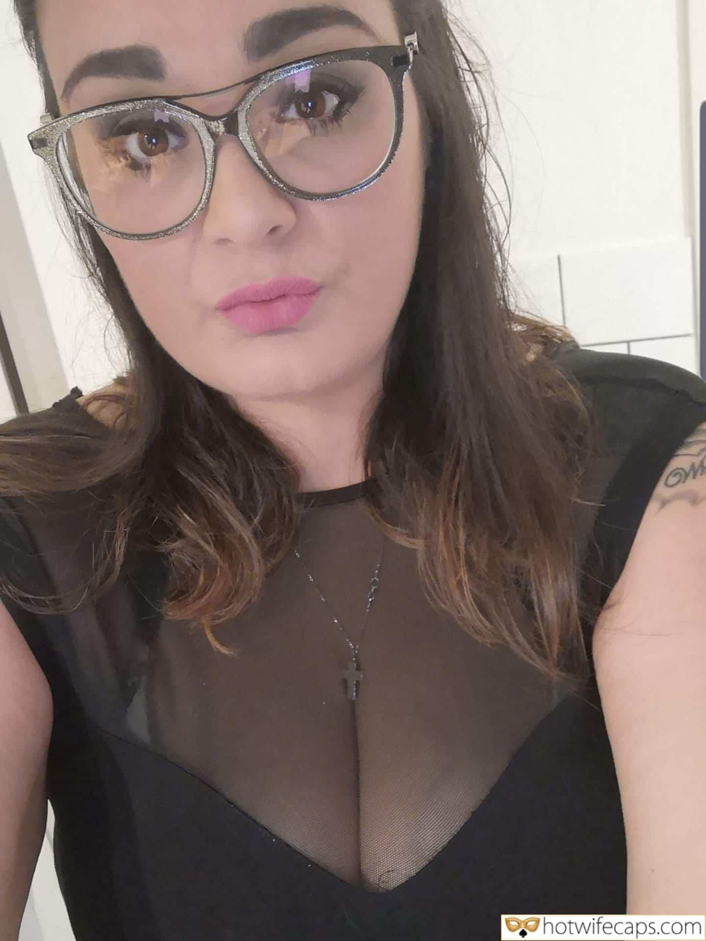 Wife Sharing Texts Getting Ready hotwife caption: Do you want to meet this whore? Mature Sexy Wife With Glasses