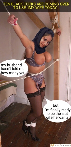 Wife Sharing Tips Texts Submitted by Users 🔥 Sexy Memes Getting Ready Friends Flashing BBC hotwife caption: TEN BLACK COCKS ARE COMING OVER TO USE MY WIFE TODAY… my husband hasn’t told me how many yet, but I’m finally ready to be the slut wife he wants. Husband Ties Up His Slutwife for BBC Gangbang