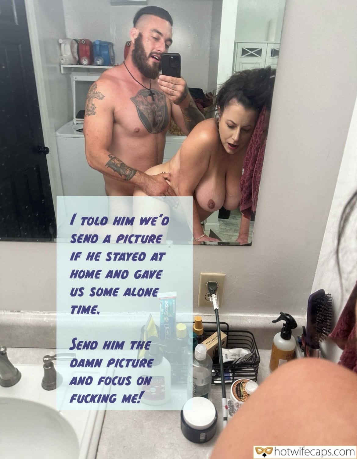 Wife Sharing Submitted by Users 🔥 My Favorite Cum Slut Cuckold Stories Cuckold Cleanup hotwife caption: I TOLD HIM WE’D SEND A PICTURE IF HE STAYED AT HOME AND GAVE US SOME ALONE TIME. SEND HIM THE DAMN PICTURE AND FOCUS ON FUCKING ME! I Will Show You How I Spend Time