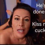 hotwife cum kiss caption