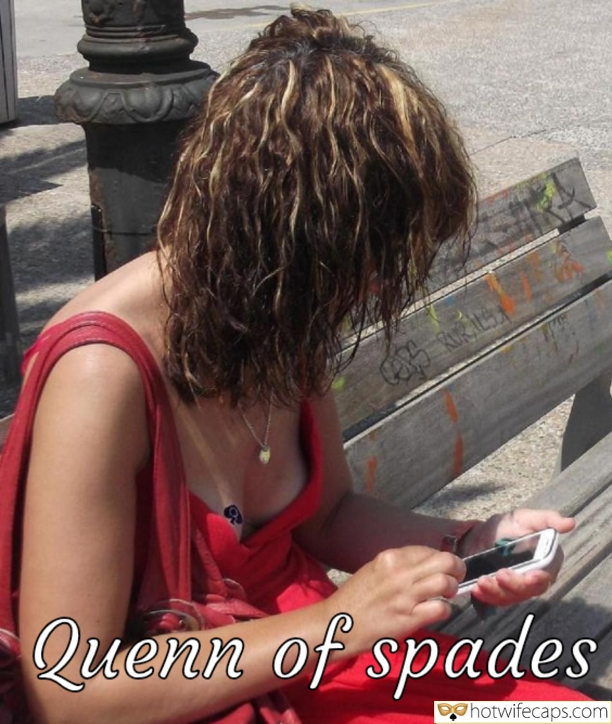 Wife Sharing Submitted by Users 🔥 Sexy Memes My Favorite hotwife caption: Everyone can see her real self! Queen of Spades in Action