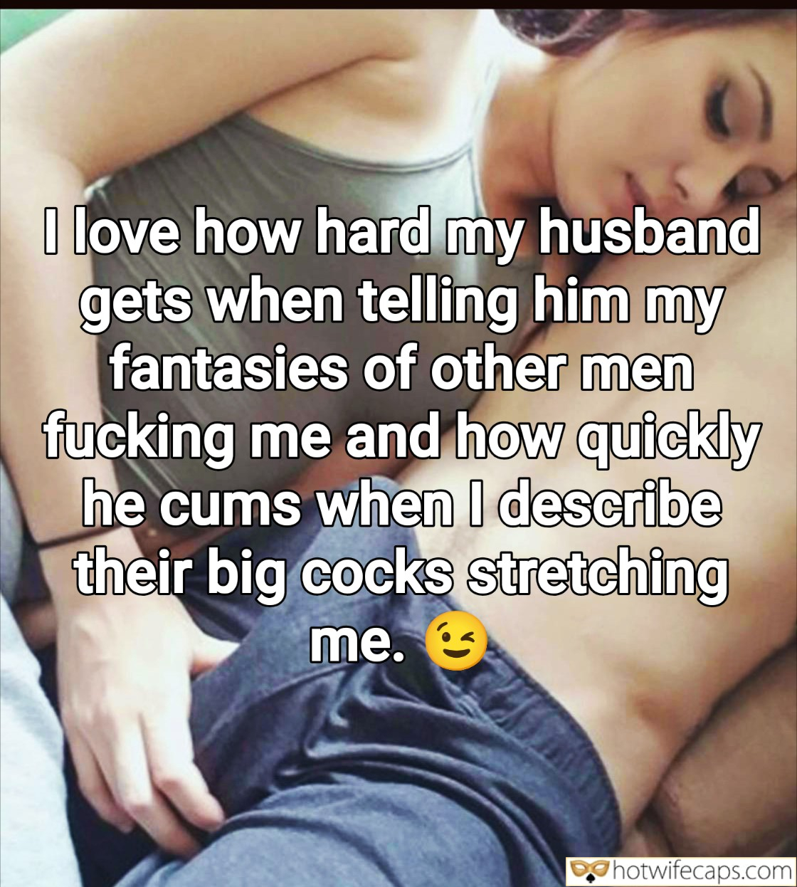 Wife Sharing Masturbation Humiliation Handjob Dirty Talk Cuckold Stories Cuckold Cleanup Cheating Bigger Cock hotwife caption: I love how hard my husband gets when telling him my fantasies of other men fucking me and how quickly he cums when I describe their big cocks stretching me. I Love How Hard My Husband Gets