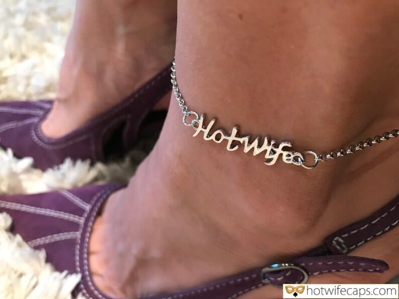 Submitted by Users 🔥 My Favorite Flashing Anklet hotwife caption: Your wife will go alone… Just a New Anklet for Vacation…