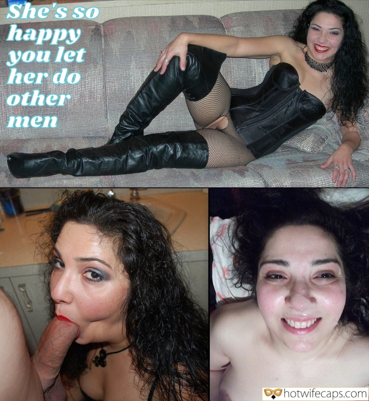 Wife Sharing Submitted by Users 🔥 Sexy Memes Cum Slut Bull Blowjob hotwife caption: She’s so happy you let her do other men! Keep Her Happy!