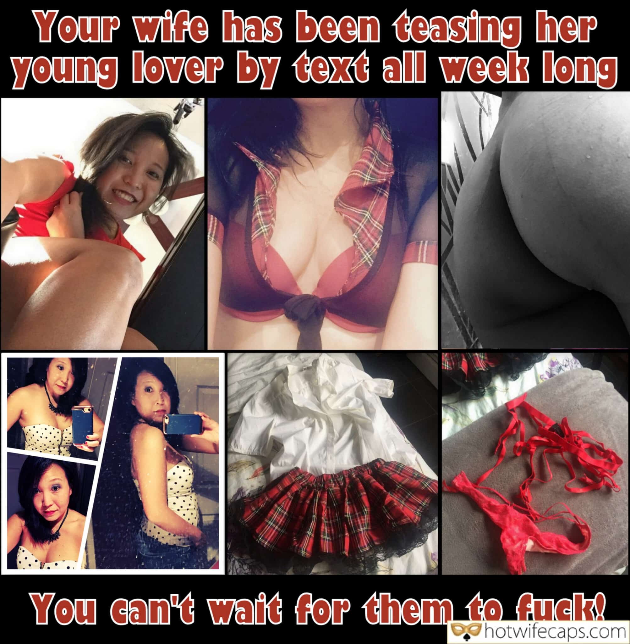 Wife Sharing Texts Submitted by Users 🔥 Sexy Memes Getting Ready Dirty Talk hotwife caption: Your wife has been teasing her young lover by text all week long You can’t wait for them to fuck! Teasing Her Young Lover