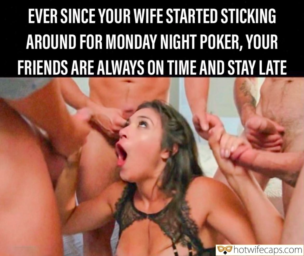 Wife Sharing Vacation Tips Submitted by Users 🔥 My Favorite Group Sex Friends Cum Slut Cuckold Stories Blowjob Bigger Cock hotwife caption: EVER SINCE YOUR WIFE STARTED STICKING AROUND FOR MONDAY NIGHT POKER, YOUR FRIENDS ARE ALWAYS ON TIME AND STAY LATE! American wife sharing scrolller Poker Night Entertainment