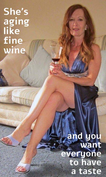 Shes aging like fine wine wifesharing submitted by users hotwife cuckold my favourite cuckold humiliation make up wife flashing dirty talk hotwife caption Shes aging like fine wine