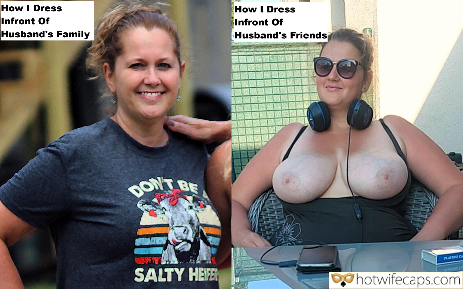 Tips Texts Submitted by Users 🔥 Public My Favorite Getting Ready Friends Flashing hotwife caption: How I Dress In front Of Husband’s Family & How I Dress In front Of Husband’s Friends DON’T BE SALTY HEIFER PLAYING! MILF Loves to Show Her Biggies