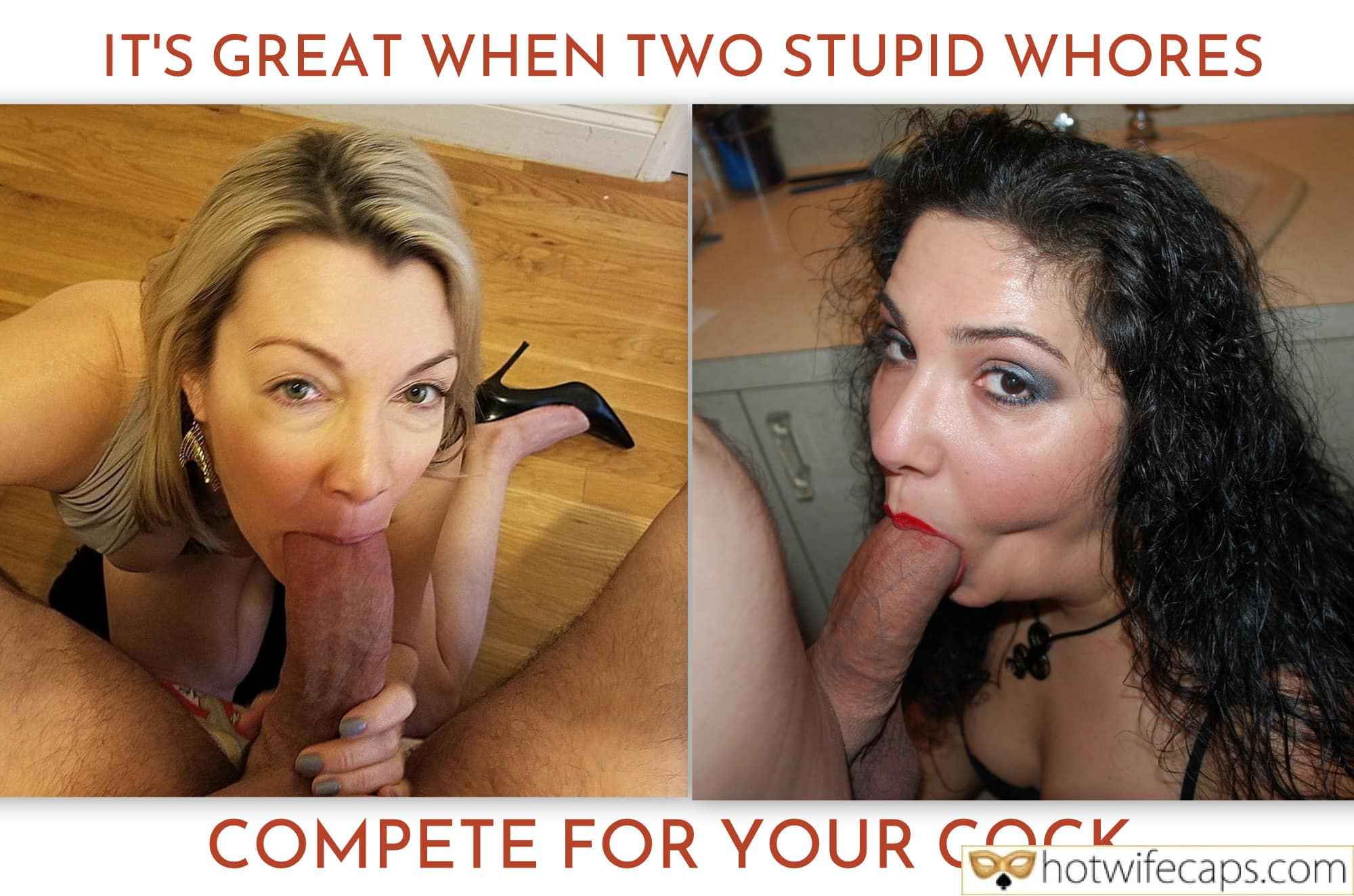 submitted by users hotwife cuckold hotwife challenge cuckold bull blowjob bigger dick  hotwife caption Compete   Blonde of Brunet?