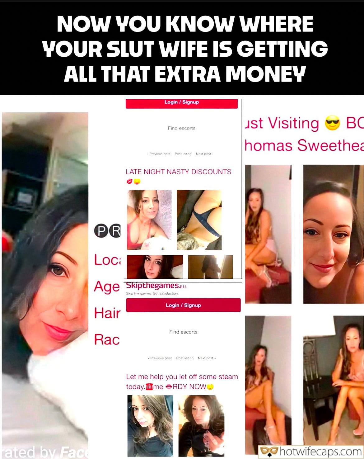 Wife Sharing Submitted by Users 🔥 Cum Slut Cuckold Stories Cheating hotwife caption: NOW YOU KNOW WHERE YOUR SLUT WIFE IS GETTING ALL THAT EXTRA MONEY! She’s Turned Hotwifing Into a Business