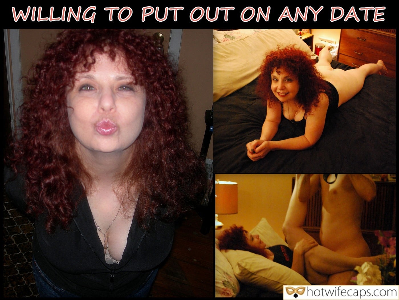 Submitted by Users 🔥 Sexy Memes Bull hotwife caption: WILLING TO PUT OUT ON ANY DATE! Once a Hotwife, Always a Hotwife