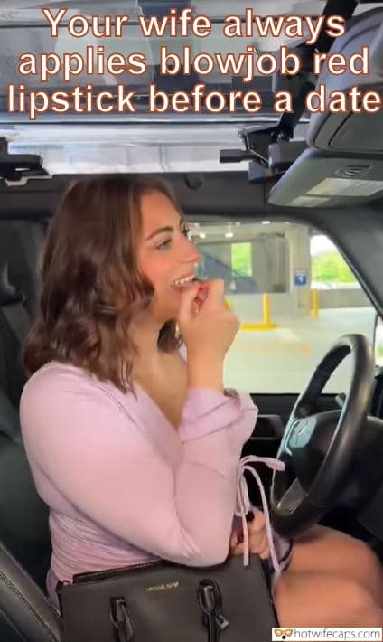 Submitted by Users 🔥 Sexy Memes Public Getting Ready Cheating Blowjob hotwife caption: Your wife always applies blowjob red lipstick before a date… She Loves Having Blowjob Lips