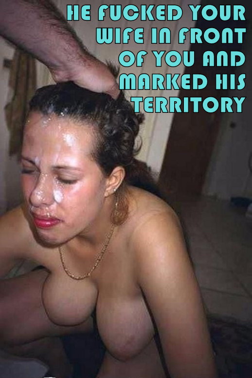 wifesharing submitted by users hotwife cuckold cuckold humiliation cum dump cuckold bull  hotwife caption Shes been marked by her bull 