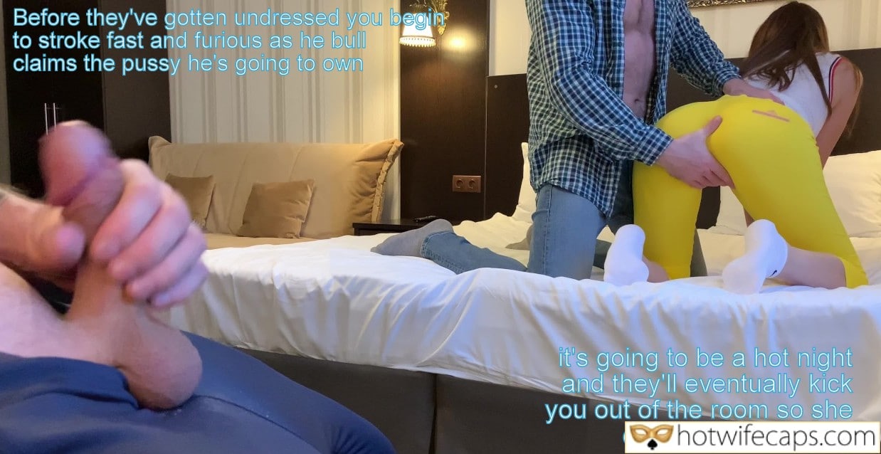 Wife Sharing Submitted by Users 🔥 Sexy Memes Masturbation Getting Ready Bull hotwife caption: Before they’ve gotten undressed you begin to stroke fast and furious as he bull claims the pussy he’s going to own it’s going to be a hot night and they’ll eventually kick you out of the room so she can...