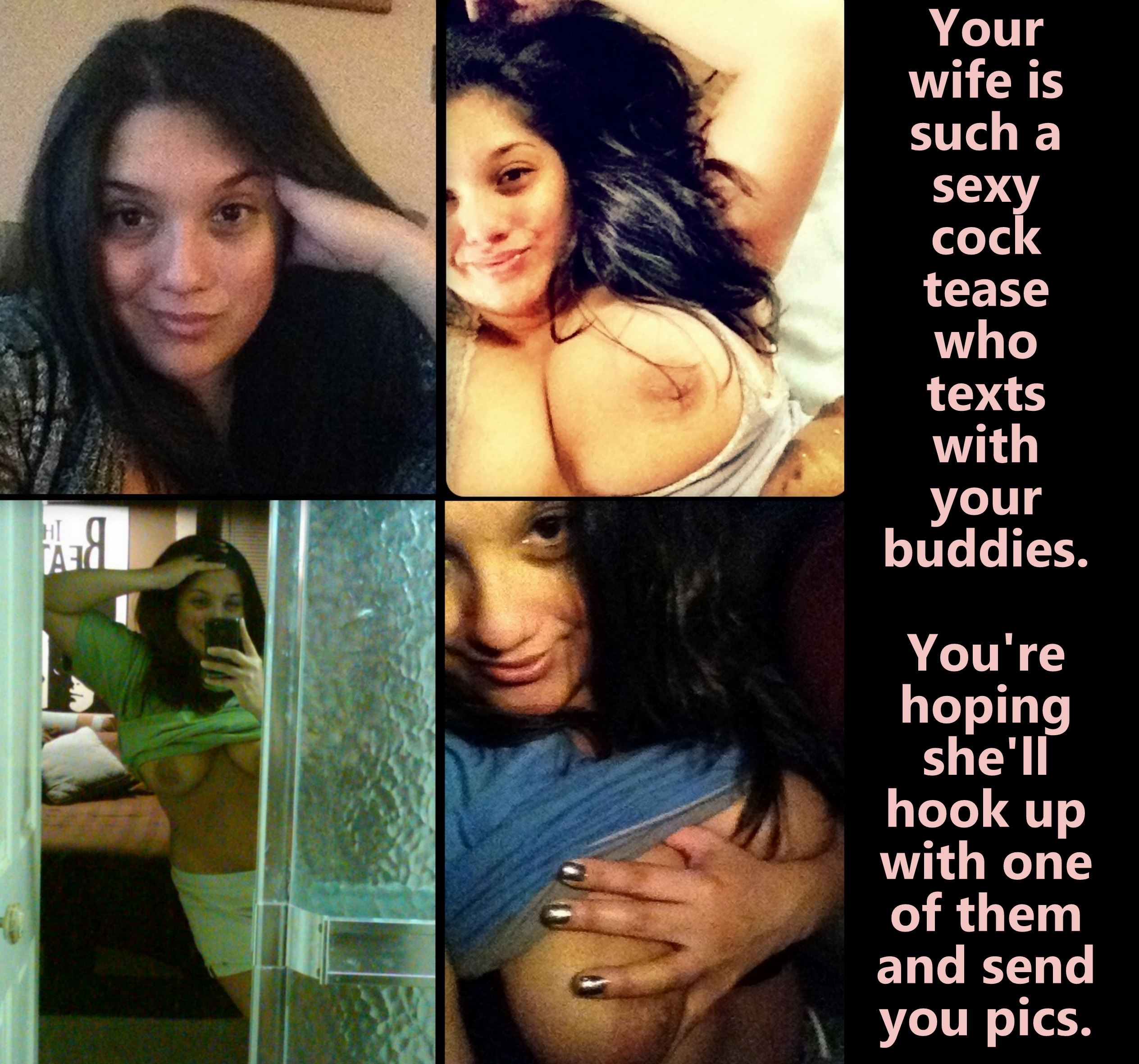 wifesharing texts submitted by users hotwife cuckold make up wife flashing  hotwife caption Shes such a sexy cock tease 